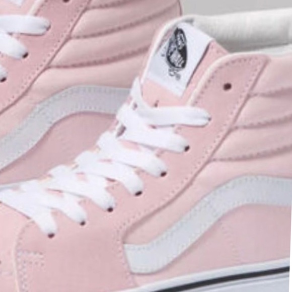 NWT Vans SK8-HI 8 Pink White Lace-Up Hi Top Sneakers - Picture 3 of 3